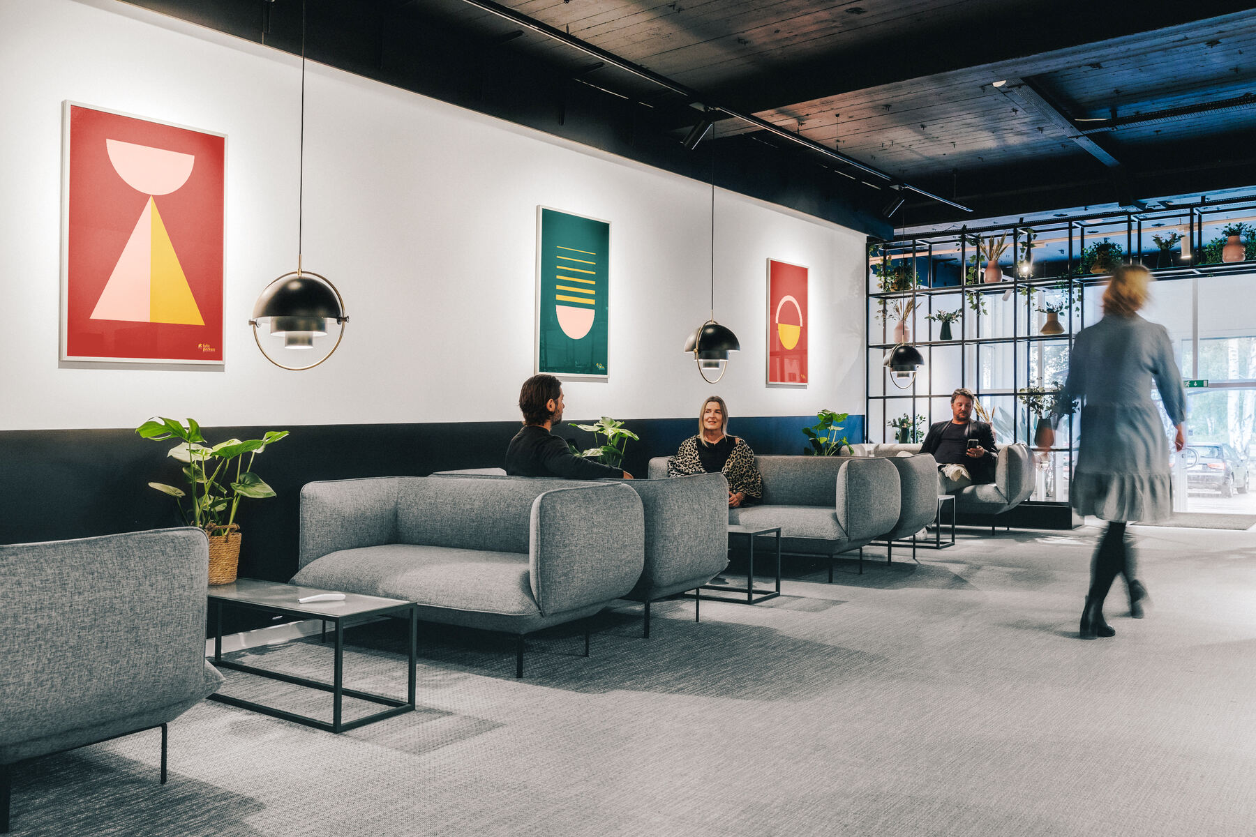 Lampefabrikken — lounge og fællesområde